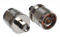 N Male-Plug to Reverse Polarity SMA (RP-SMA) Plug-Male Adapter