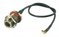 CA100 Pigtail Cable N Jack or Female Bulkhead to MMCX Male Right Angle (RA), 8 Inches (20.3 cm)