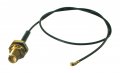 CA137 Pigtail Antenna Cable, Reverse Polarity SMA (RP-SMA) Jack-Female Bulkhead with O-Ring to U.FL Right Angle Connector, 8 Inch (20.3 cm)