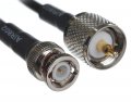 CA195FLEX Black Antenna Cable, UHF Plug-Male (PL-259) to BNC Plug-Male, 1 Foot (30.4 cm)