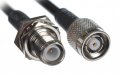 CA195 Black Antenna Cable, RP-TNC Plug-Male to RP-TNC Jack-Female Bulkhead, 2 Feet (60.96 cm)