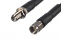 CA195FLEX Black Antenna Cable, SMA Plug-Male to SMA Jack-Female Bulkhead, 2 Feet (60.9 cm) 