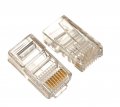 Modular Plug, RJ45, 8p8c, CAT5E, Round Cable, Solid or Stranded Center Conductor, 8-Pin