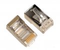 Modular Plug, Shielded, RJ45, CAT5E, Round Cable, 8-Pin