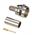 F Male 50 Ohm Crimp Connector for Cable Types: RG58, AIR802&#174 CA195, Times Microwave's LMR195&#174, Belden&#174 8240/8219