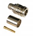 N Jack-Female Crimp Connector for Cable Types: RG8, AIR802 CA400, Times Microwave's LMR400, Belden 9913, Belden 7810