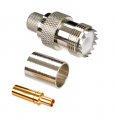 UHF Jack-Female or SO-239 Coaxial Crimp Connector for AIR802 CA400 or Times Microwave LMR-400 Cable