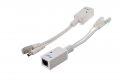 Gigabit 10/100/1000 802.3af Mode B Passive Power-over-Ethernet (PoE) Injector - Splitter Mid-Span Kit with 5.5 mm x 2.5 mm Size DC Connectors