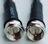 CA195 Black Antenna Cable, F Plug Male to F Plug Male, 4 Feet (1.22 m) 