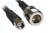 CA195FLEX Black Antenna Cable, N Jack-Female to RP-SMA Plug-Male, 3 Feet (91.44 cm)