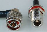 CA195 Black Antenna Cable, N Plug-Male Right Angle to N Jack-Female Bulkhead, 5 Feet (1.52 m) 