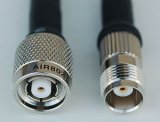 CA195 Black Antenna Cable, RP-TNC Plug-Male to TNC Jack-Female, 1 Foot (30.48 cm)