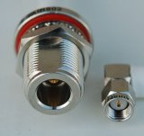 CA195 White Antenna Cable, N Jack-Female Bulkhead to SMA Plug-Male Right Angle, 5 Feet (1.52 m) 