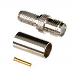 SMA Jack-Female Crimp Connector for Cable Types: RG8X, AIR802 CA240, Times Microwave's LMR240, Belden 9258 and Equivalent Size Cables