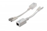 Gigabit 10/100/1000 802.3af Mode B Passive Power-over-Ethernet (PoE) Injector - Splitter Mid-Span Kit with 5.5 mm x 2.1 mm Size DC Connectors