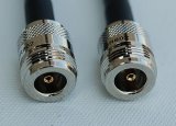 CA195 Black Antenna Cable, N Jack-Female to N Jack-Female, 1 Foot (30.48 cm)