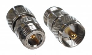 N Jack-Female to UHF Plug-Male or PL-259 Coaxial Adapter