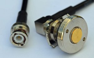 CA195 Black Antenna Cable, BNC Plug-Male to NMO Right Angle Jack-Female, 20 Feet (6.09 m)