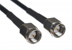 CA195FLEX Black Antenna Cable, SMA Plug-Male to SMA Plug-Male, 1 Foot (30.4 cm)