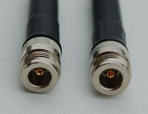 CA400FLEX Black Antenna Cable, N Jack-Female to N Jack-Female, 40 Feet (12.19 m) 