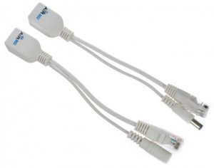 Passive Power-over-Ethernet (PoE) Injector - Splitter Mid-Span Kit with 5.5 mm x 2.5 mm DC Size Connectors